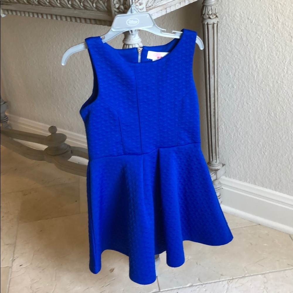 Royal Blue GB Girls Scuba Skater Dress